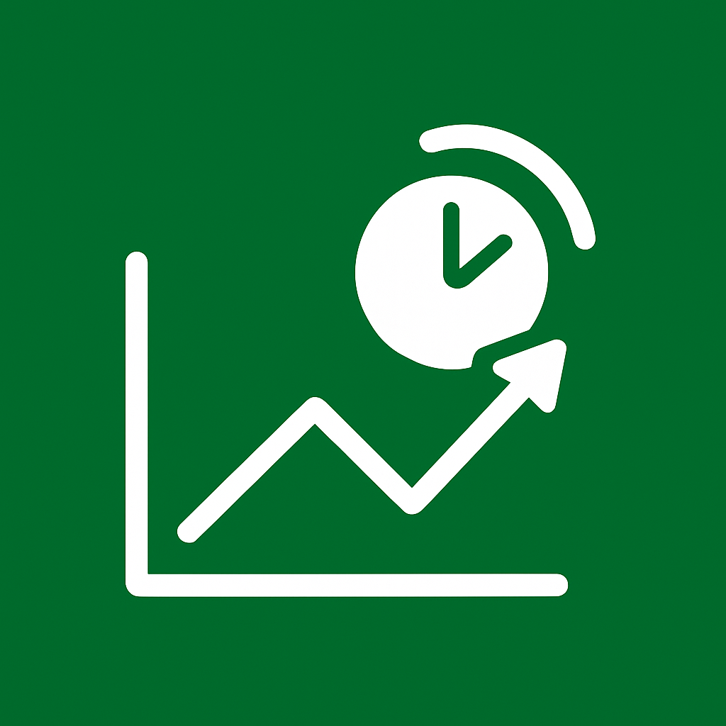 Atlas IQ screen: time-series forecast with confidence intervals